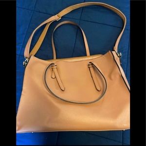 Faux leather laptop bag